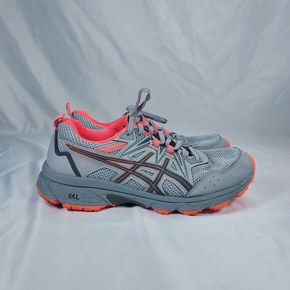 ASICS Gel-Venture 8 Womens Gray Coral Athletic Trail Running Sneakers - Picture 5 of 13